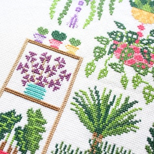 Homely Houseplants V2 2021 Cross Stitch Kit / Plant Collage Embroidery / Plant SAL / Plant Stitch Kit / Plant Cross Stitch/ image 3