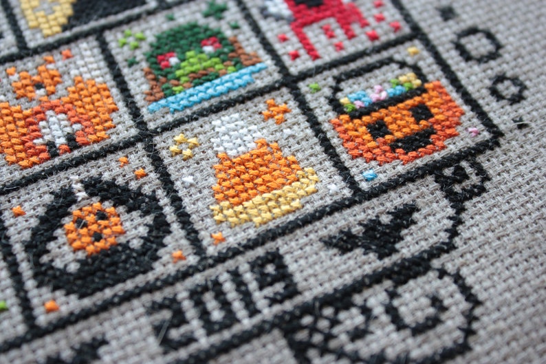 Halloween Cross Stitch Pattern SAL 2019/ Sampler Halloween / Spooky Stitch / 31 Spooky Mini Cross Stitch Patterns image 9