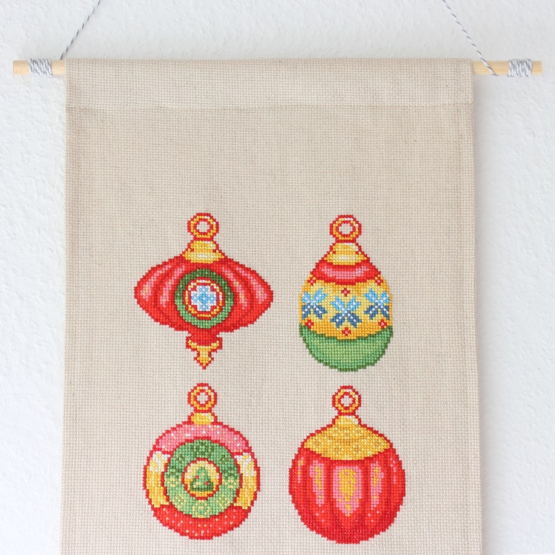 Christmas Ornaments Cross Stitch Pattern Bauble Modern Cross Stitch Sale Multi Buy Deal Instant Download PDF Gift Xmas Crafts Gift Idea image 5