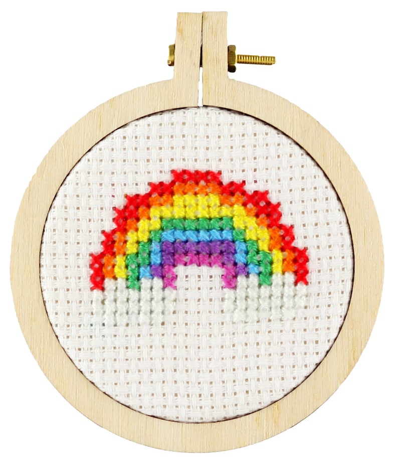 Mini Rainbow X Stitch Kits Cool Cross Stitch Kits Pride Etsy Australia