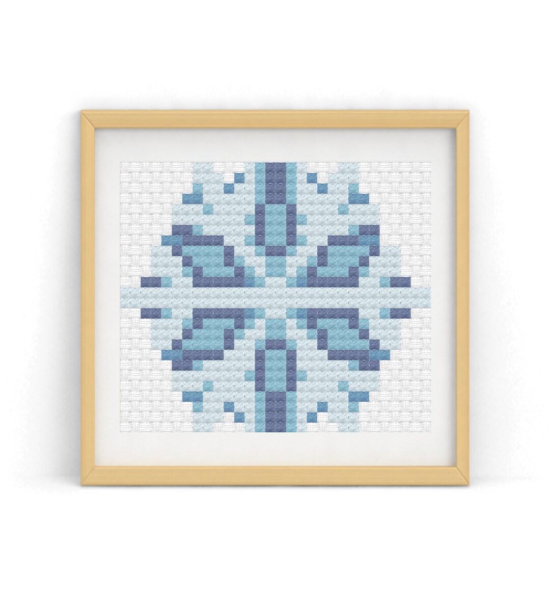 Snowflake Cross Stitch Pattern, Snowflake, Seasonal Craft, Winter Cross