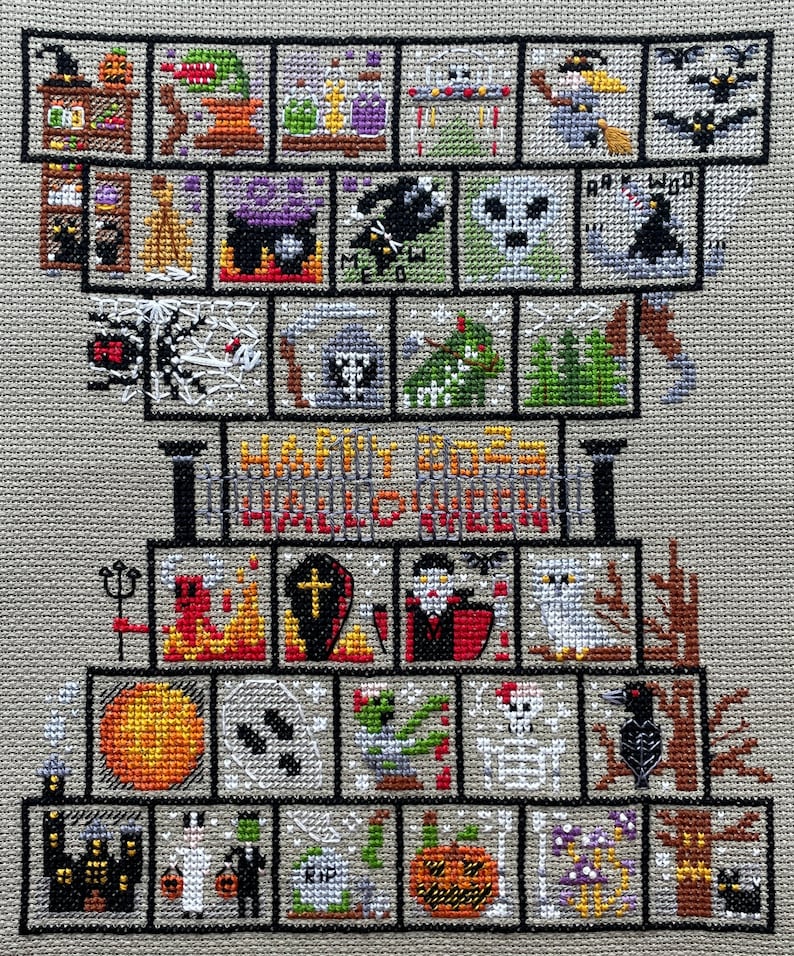 A Classic Halloween Stitch Along 2023 / Classic Halloween SAL / Halloween Embroidery / Spooky Stitch / 31 Spooky Cross Stitch Patterns image 2