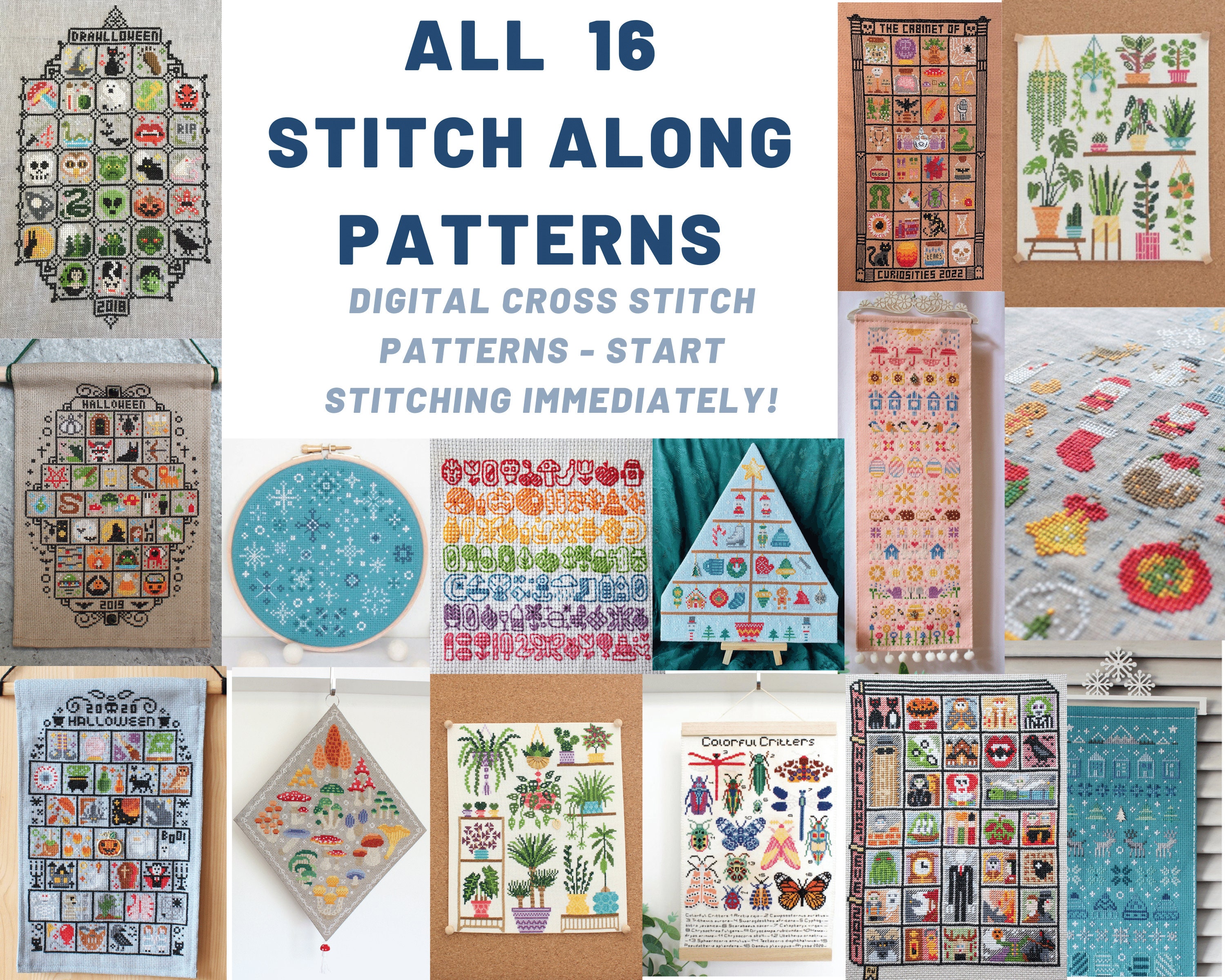 PDF BOOK Cross Stitch Collages - 250 Tiny Patterns and 20 Cool Projects /  Debut Cross Stitch Book Alyssa Westhoek