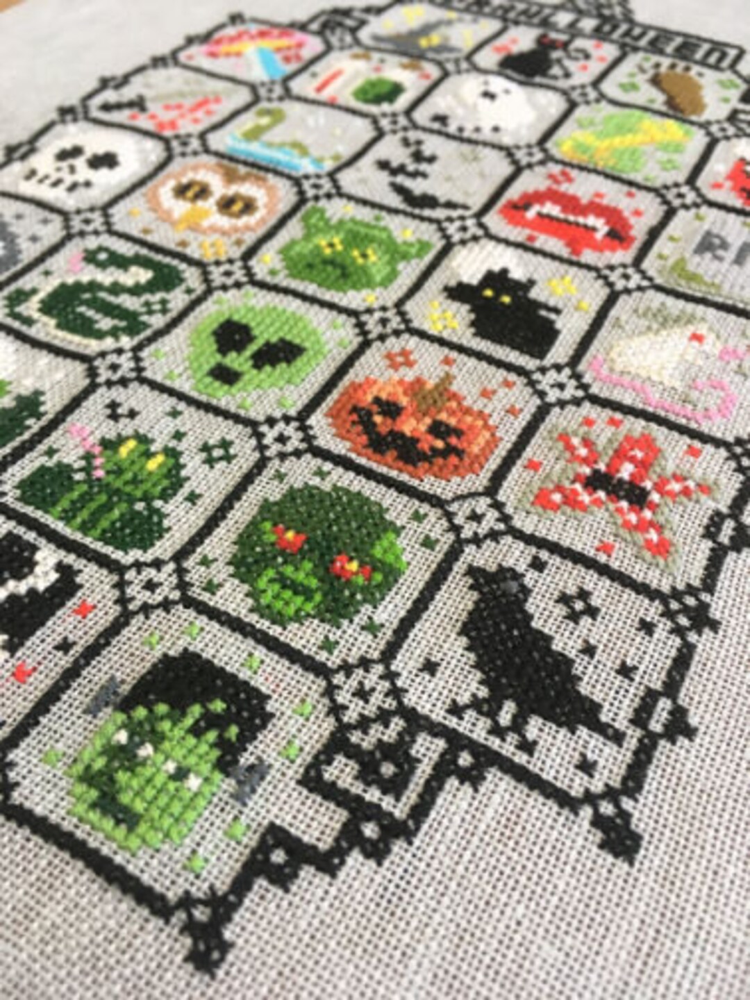 Halloween Cross Stitch Pattern SAL 2018 / Sampler Halloween / Spooky ...