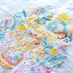 Easter Pattern / Happy Easter Cross Stitch / Easter Stitch / Easter Egg Embroidery / Easter Stitch Pattern / Spring Cross Stitch image 3