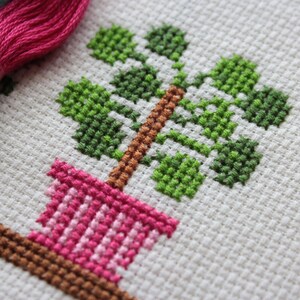 Homely Houseplants V1 2020 SAL / Plant Collage Cross Stitch Pattern / 3 Schemes / Plant Love / Monstera Cross Stitch / Plant Cross Stitch image 8