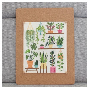 Homely Houseplants V1 2020 Cross Stitch Kit / Plant Collage Embroidery / Plant SAL / Plant Stitch Kit / Plant Cross Stitch image 1