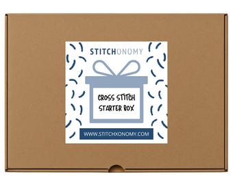 Surprise Cross Stitch Starter Box, Mystery Beginner Kit with Accessories