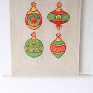 Christmas Ornaments Cross Stitch Pattern Bauble Modern Cross Stitch Sale Multi Buy Deal Instant Download PDF Gift Xmas Crafts Gift Idea image 6