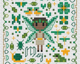 May Fairy Cross Stitch Pattern, Fantasy PDF