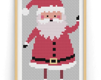 Santa Cross Stitch Pattern, santa cross, holiday craft, christmas stitch, funny decor, christmas needlework, santa design,Creative stitching