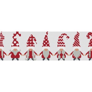 Christmas Gnomes Cross Stitch Pattern / Christmas Gnomes / Pattern Gnomes / Christmas Cross Stitch Pattern / Festive Gnome