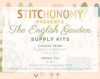 OVERSTOCK SALE: The English Garden Stitch Along / English Garden 2025 SAL / Spring 2025 Stitch Along / Permin Fabric