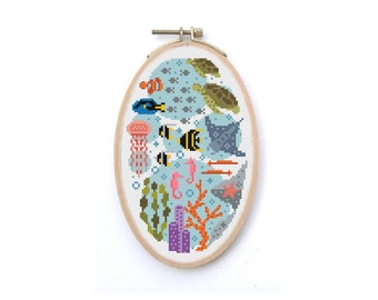 Spirit of Bonaire Cross Stitch Pattern, Ocean PDF