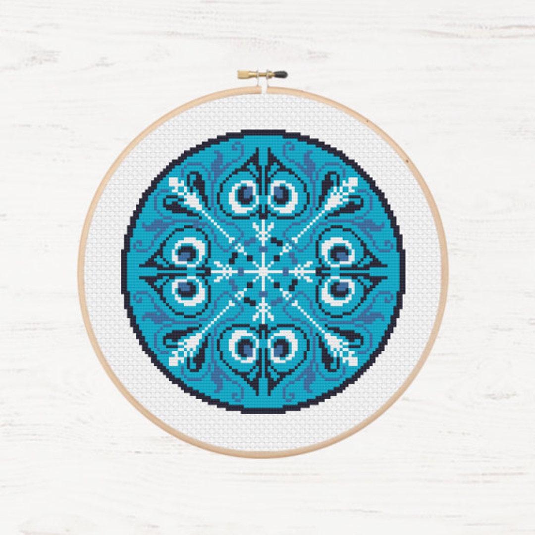 Mandala Cross Stitch Pattern Printable Abstract Home Decor - Etsy