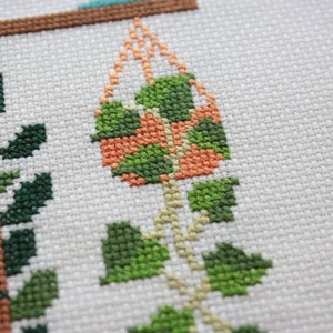 Homely Houseplants V1 2020 Cross Stitch Kit / Plant Collage Embroidery / Plant SAL / Plant Stitch Kit / Plant Cross Stitch image 6