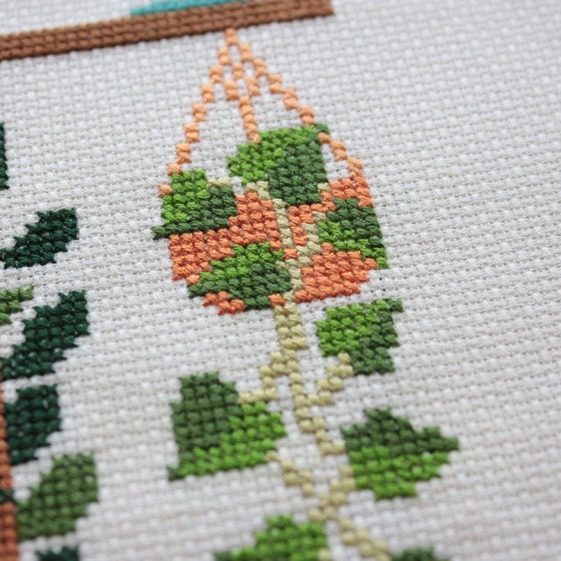 Homely Houseplants V1 2020 SAL / Plant Collage Cross Stitch Pattern / 3 Schemes / Plant Love / Monstera Cross Stitch / Plant Cross Stitch image 5