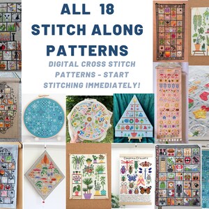 25 % Off COMBI-DEAL / All 18 Stitchonomy Original Stitch Along Patterns Valued At 230 USD or 211 Euro  Ex Vat / Digital Pattern / Halloween