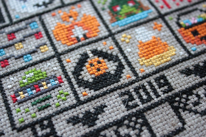 Halloween Cross Stitch Pattern SAL 2019/ Sampler Halloween / Spooky Stitch / 31 Spooky Mini Cross Stitch Patterns image 8