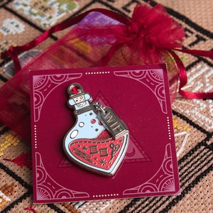 Potion Bottle Needle Minder, Witchy Halloween Cross Stitch Accessory image 6