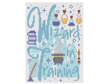 Magic Witch Cross Stitch Pattern, Witchy Craft PDF
