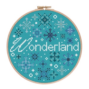Winter Wonderland Cross Stitch Pattern / Snowflake, Christmas card, Christmas decoration, Christmas gift, Christmas embroidery Pattern