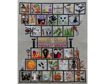 A Classic Halloween Stitch Along 2023 / Classic Halloween SAL / Halloween Embroidery / Spooky Stitch / 31 Spooky Cross Stitch Patterns
