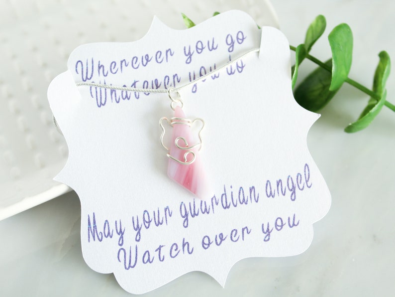 90th Birthday Gift, Great Grandma Gift, Guardian Angel Necklace image 6