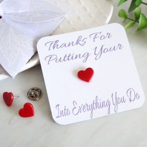 Employee Appreciation Gifts, Mentor Gift, Thank You Gifts For Coworkers, Red Heart Pin