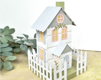 Garden Cottage Paper House SVG files for Cricut, Silhouette Designer Edition