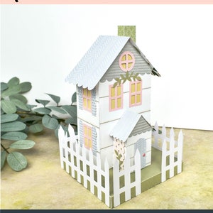 Garden Cottage Paper House SVG files for Cricut, Silhouette Designer Edition