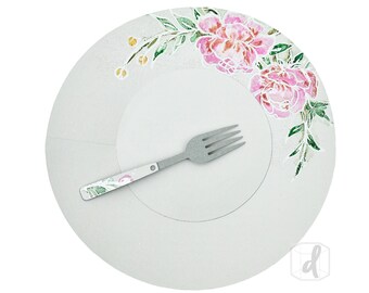 Paper Tableware Dish and Fork SVG Files for Cricut and Silhouette Designer Edition