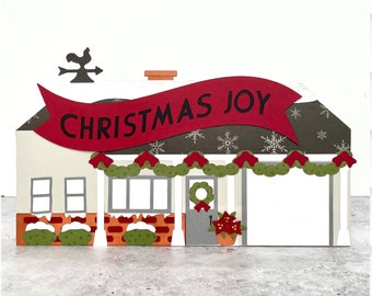 Christmas House Box Card with Envelope SVG Files for Cricut, Silhouette, inc.
