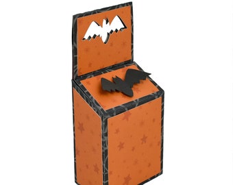 Bat Box treat box paper craft svg for Cricut, Silhouette
