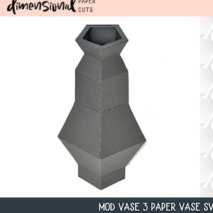 Mod Vase 3 Paper Vase paper craft SVG files for Cricut, Silhouette