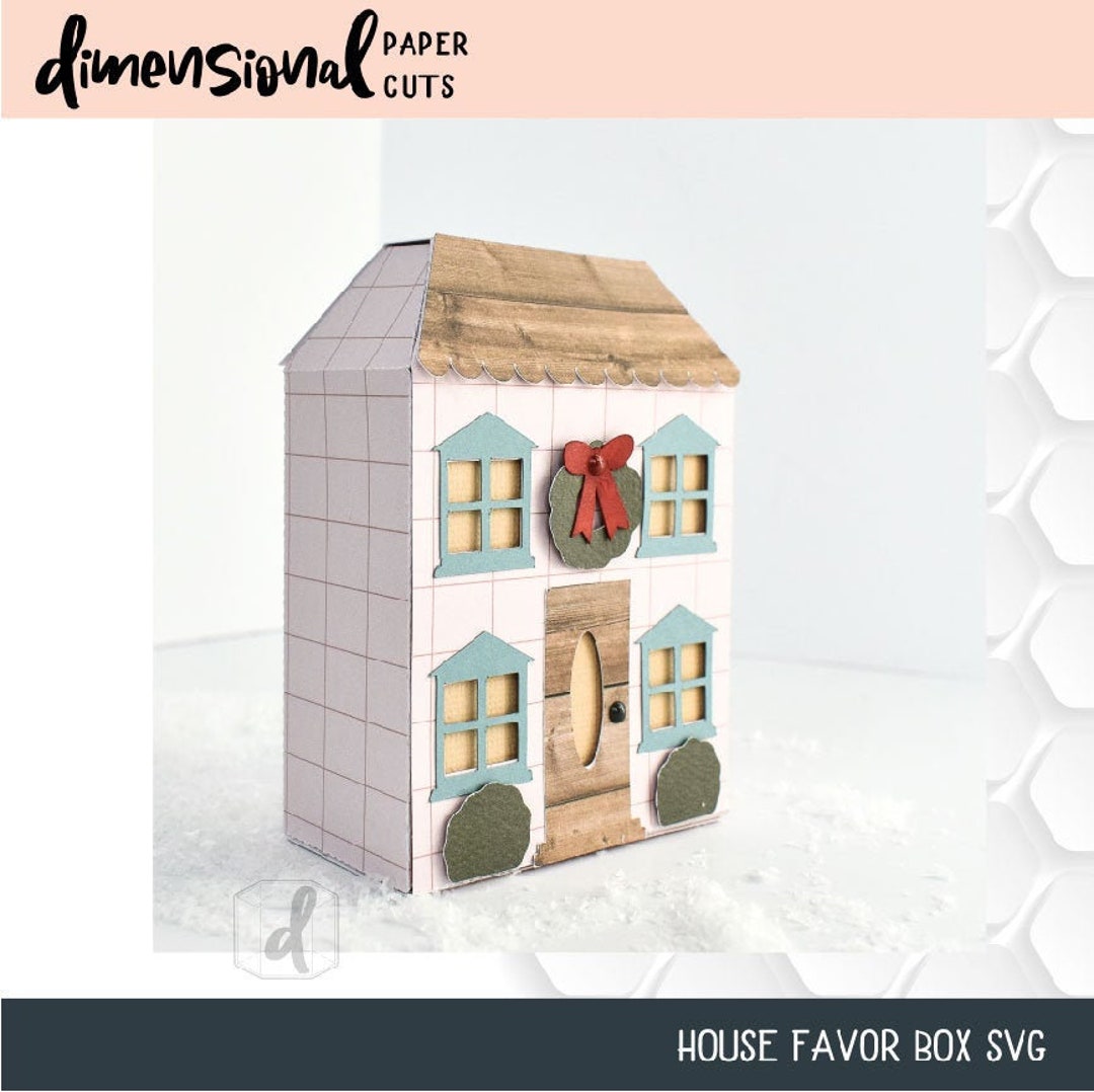 House Favor Box SVG for Cricut, Silhouette - Reusable Paper House Gift ...