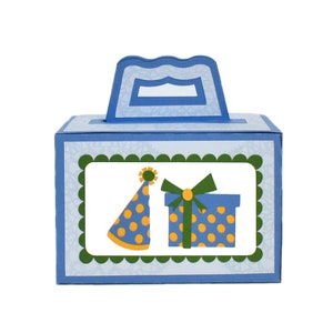 Small Handled Treat Box Birthday SVG for Cricut, Silhouette Designer Edition DIY
