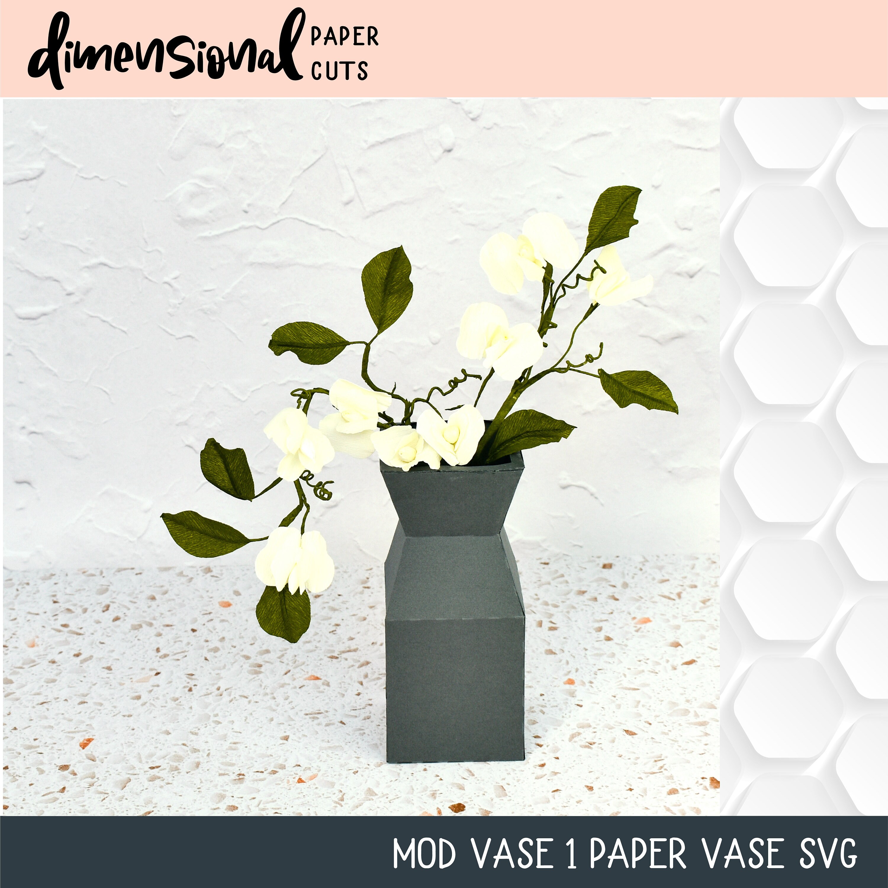 Mod Vase 1 Paper Vase Paper Craft SVG Files for Cricut | Etsy