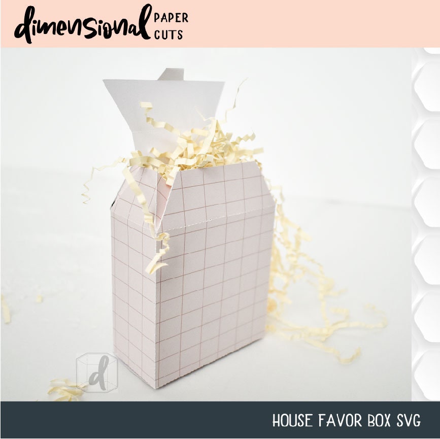 House Favor Box SVG for Cricut, Silhouette - Reusable Paper House Gift ...