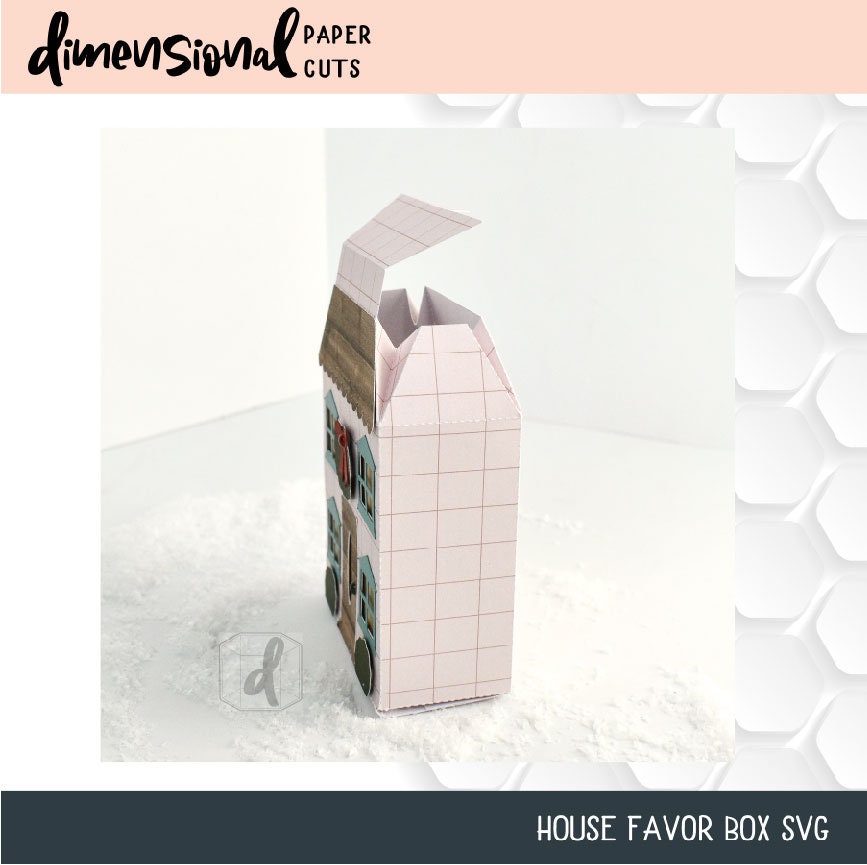 House Favor Box SVG for Cricut, Silhouette - Reusable Paper House Gift ...