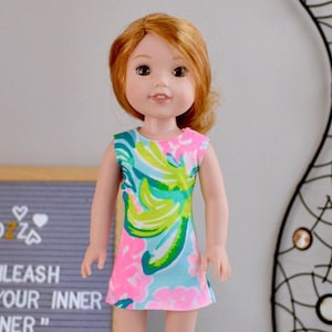 Handmade Lilly Dress For WellieWishers American Girl Dolls Hydrangea