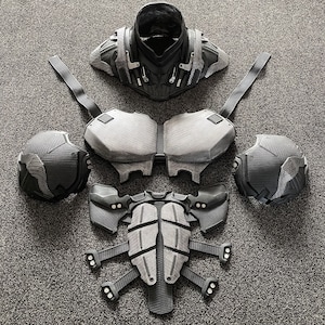 Hero Metallic Armour Set (Neck/Chest/Abs/Shoulders) Superhero Cosplay Costume Movie Cape Armor Muscle Suit Replica Prop