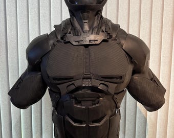 Hybrid Superhero Armor Costume: Neck, Shoulders, Arms, Chest, Abs