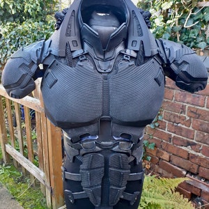 Noir / Hero Armour Set (Neck/Shoulders/Chest/Abs) Superhero Cosplay Costume Movie Cape Armor Muscle Suit Replica Prop