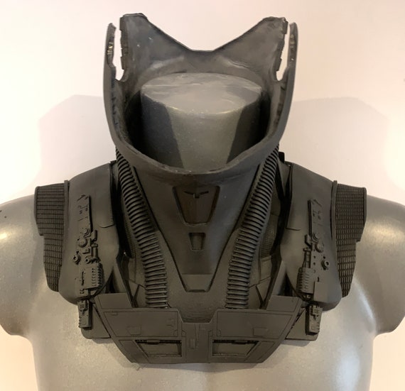 Cyber Neck Seal Armour Superhero Cosplay Costume Movie Cape Armor Muscle Suit Replica Prop