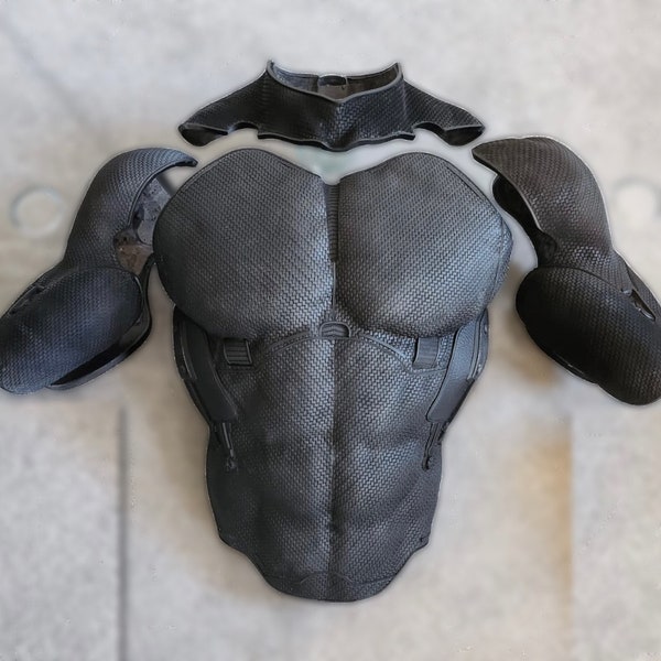 HeroMuscle Armour Set (Neck/Torso/Arms) Superhero Cosplay Costume Movie Cape Armor Muscle Suit Replica Prop