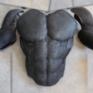 HeroMuscle Armour Set (Torso/Arms) Superhero Cosplay Costume Movie Cape Armor Muscle Suit Replica Prop