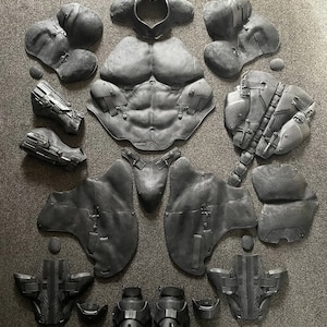 HeroMuscle Full Armour Set (21 piece) Superhero Cosplay Costume Movie Cape Armor Muscle Suit Replica Prop