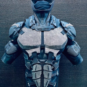 CyberV2 / Hero Metallic Armour Set (Neck/Shoulders/Arms/Chest/Abs) Superhero Cosplay Costume Movie Cape Armor Muscle Suit Replica Prop