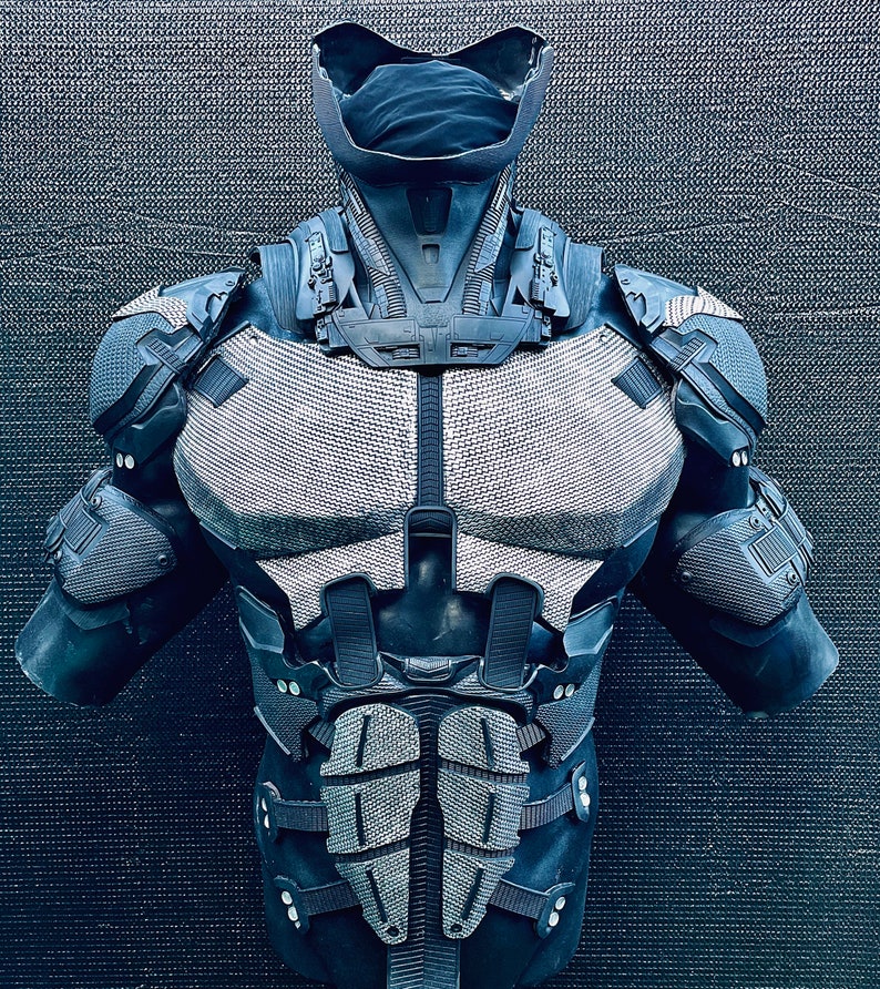 Conjunto de armadura metálica CyberV2/Hero (cuello + pecho + abdominales + hombros + brazos) Disfraz de cosplay de caucho de poliuretano imagen 1